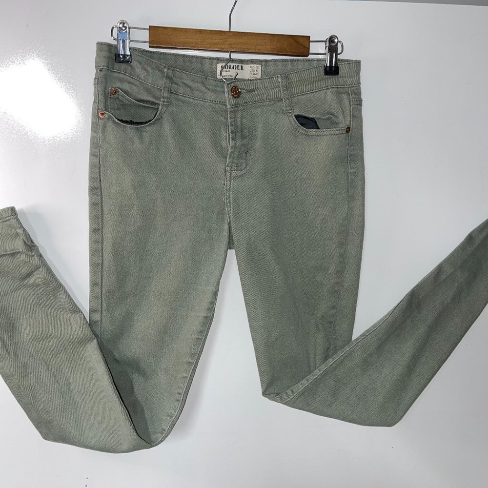 Cotton On Colour Jeans Straight Sz 8